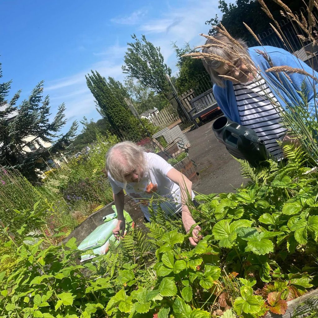 Lower Johnshill residents make the most of the sunshine